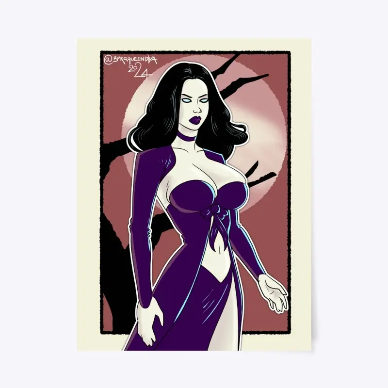 Gothic Vamp Girl Poster Art